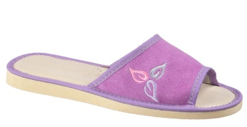 Тапочки женские  (04-103 Сиреневый замша) (Размер: 48)