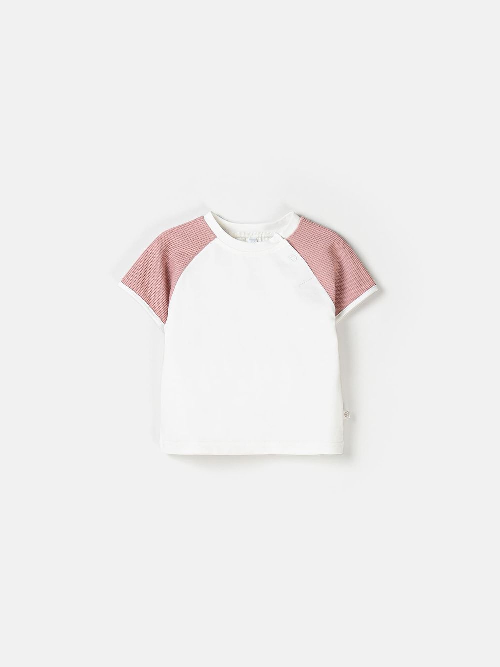 Комплект футболка и шорты "Пудра" из рифленой ткани 0+