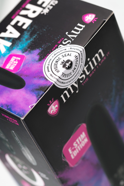 Вибратор Mystim Sleak Freak с электростимуляцией, силикон, черный, 14,5 см