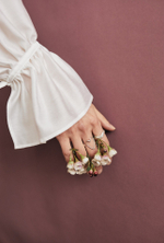 кольцо лавровая веточка галочка