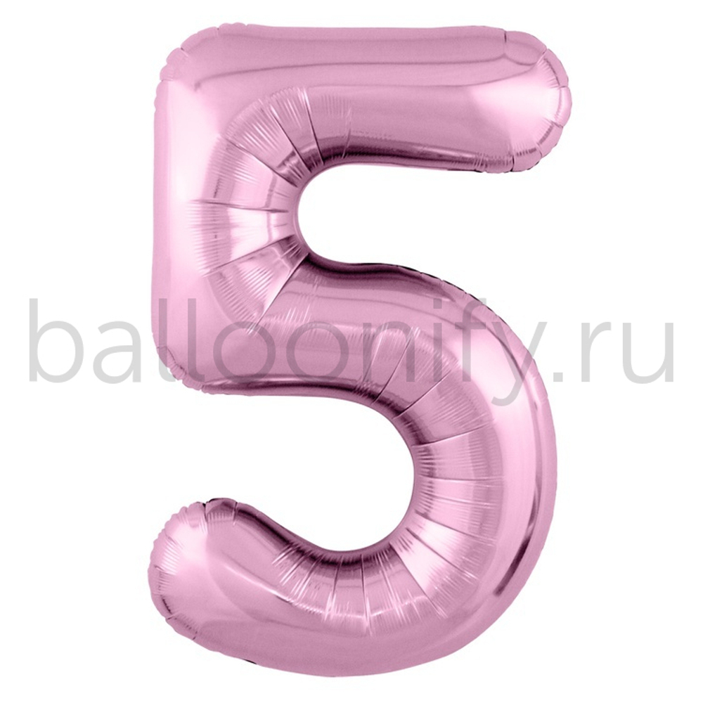 Шар ЦИФРА 5 Металлик Flamingo 40" 102 см