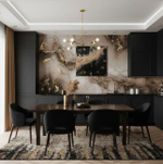 Настенные часы-картина из эпоксидной смолы ручная работа