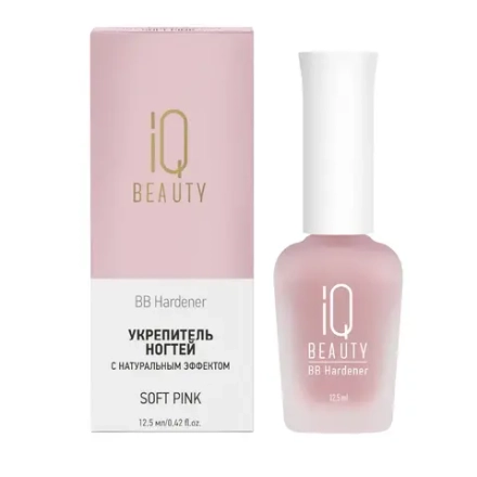 IQ Beauty Тонирующий укрепитель BB Hardener с натуральным эффектом, 12,5 мл Розовый нюд полупрозрачный