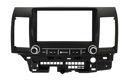 Комплект рамки с разъёмами 9" Mitsubishi Lancer X 2007-2014 с кнопками и крутилками - Car-Smart 7204-9K