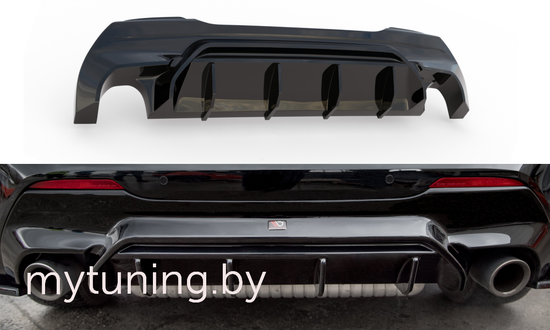 Диффузор бампера заднего для BMW 1 серии F40 M-Pack / M135i (19-...)