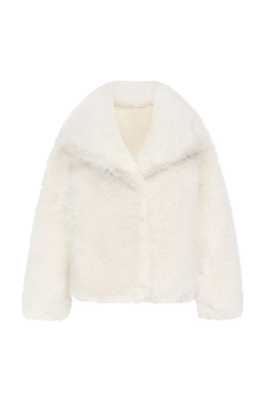 Шуба из искуственного меха, Белый