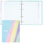 Тетрадь на кольцах А5 175х215 мм, 120 л., твердый картон, клетка, BRAUBERG, кросс-серия PASTEL, 405198