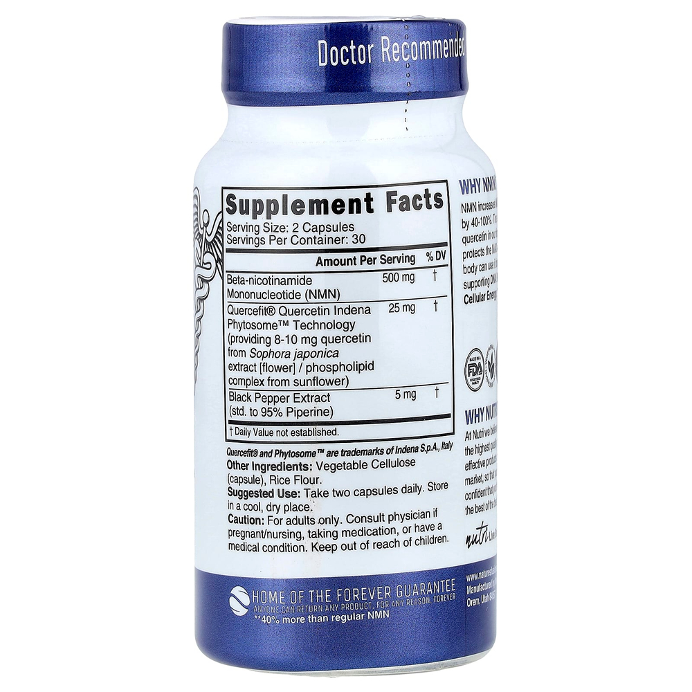 Nutri, NMN+, 60 веганских капсул