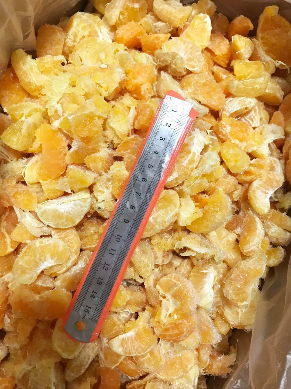 Мандарин дольки замороженные / Коробка 10кг