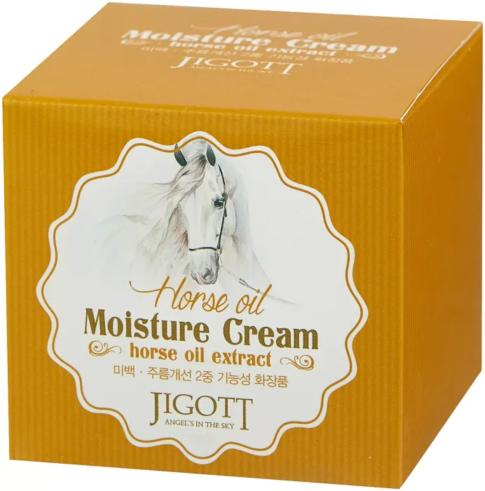 Jigott Cream Moisture Horse Oil Увлажняющий крем для лица с лошадиным маслом, 70 мл