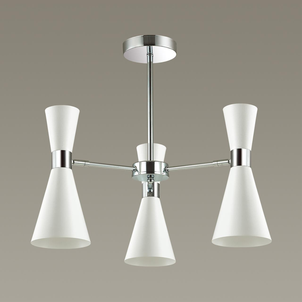 3661/3C MODERNI LN18 177 хром/матовый белый Люстра потолочная E14 3*60W 220V QUINN