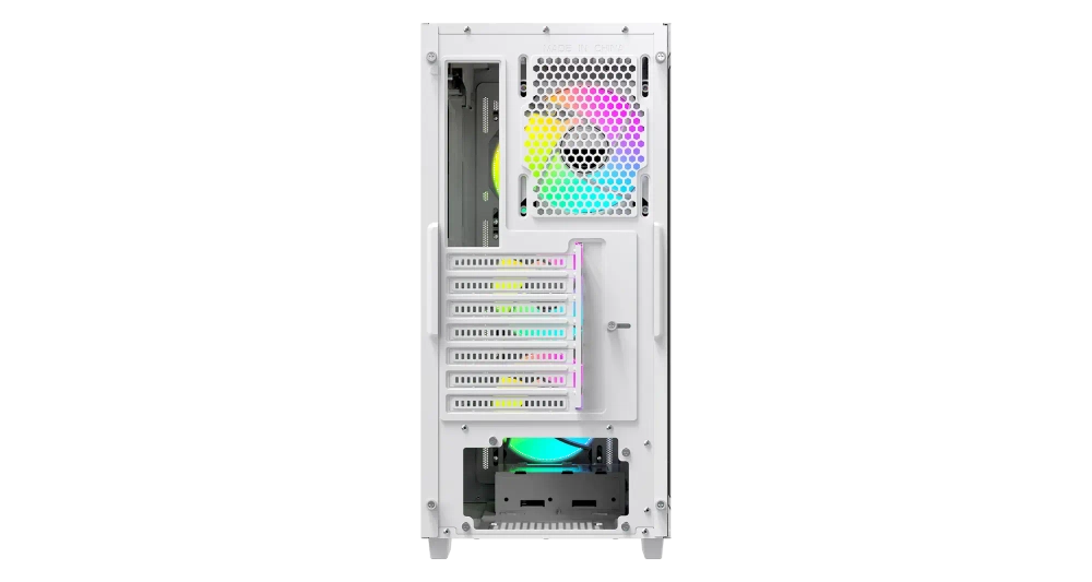 Корпус Ocypus Gamma C60 WH ARGB ATX/mATX/ITX 3xUSB Белый, Предустановленно 4x120мм ARGB Fans, Gamma-C60-WHG400XX-GL
