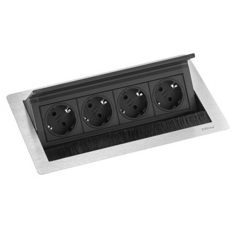 Встраиваемая розетка EVOline Flip Top Push M 159370002700