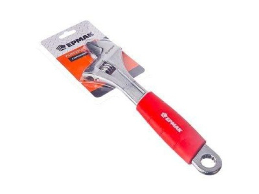 Ключ разводной ЕРМАК 250мм с обрезиненой ручкой