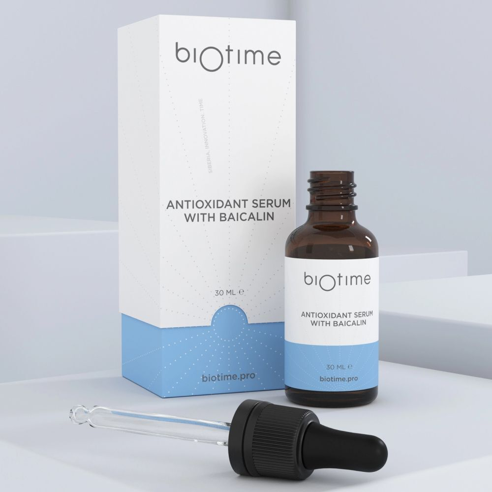 ANTIOXIDANT SERUM WITH BAICALIN BIOTIME - Антиоксидантная сыворотка с байкалином, 30 мл