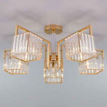 10126/5 / потолочный светильник / золото/прозрачный хрусталь Strotskis