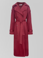 Тренч Koko Be Trendy однотонный длинный замшевый с ремешком