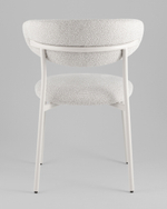 Стул обеденный Ayla серый белые ножки