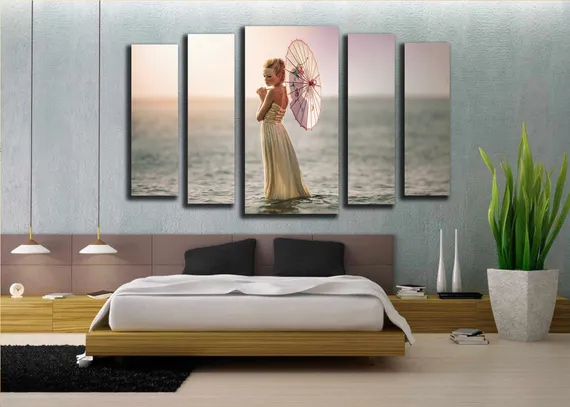 Модульная картина "Девочка у моря"