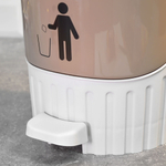 Ведро для мусора 8л с педалью, цвет молочный-кофейный