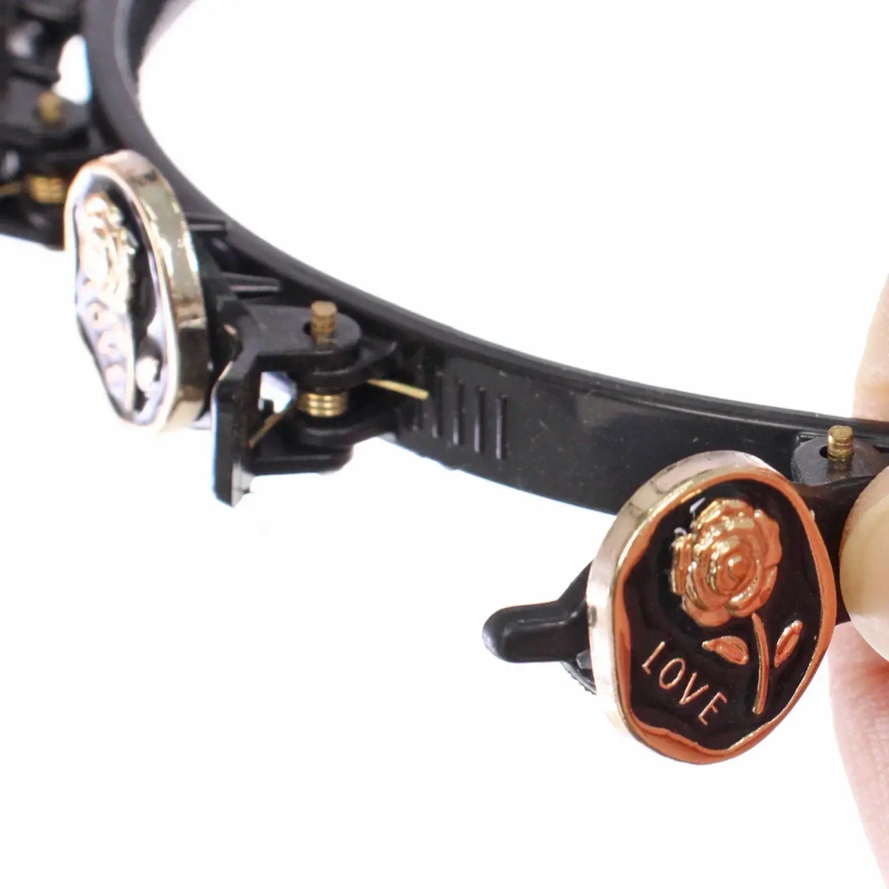 Ободок для волос «ФАНТЭН», розочки, цвет чёрный, 1.5см (Стикер на вложение 12шт)