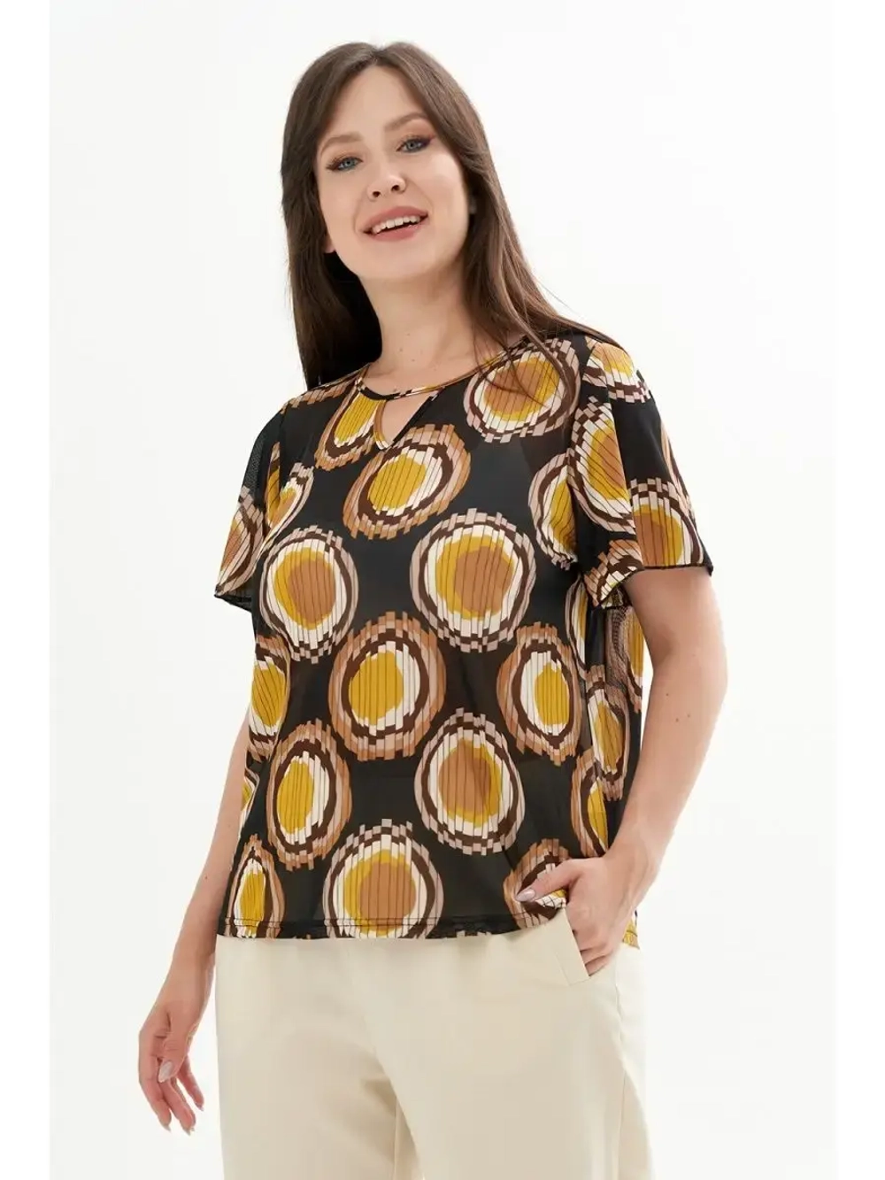 Блузка летняя полупрозрачная