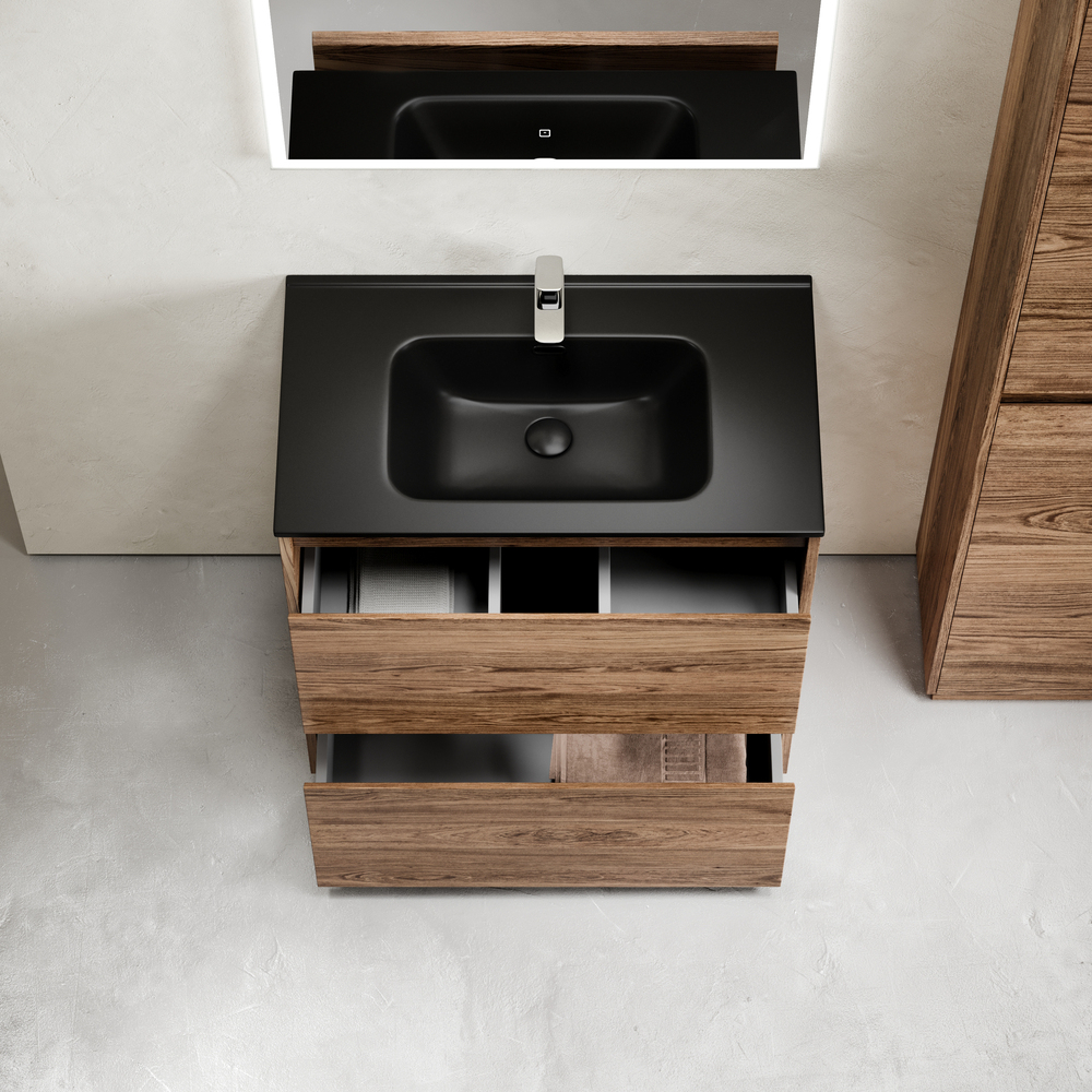 Тумба напольная под раковину Sancos Libra Floor, дуб чарльстон 690х450х840 мм