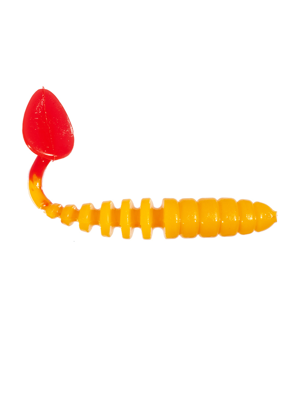 Приманка ZUB-SHAD  90мм(3,5")-5шт, (цвет 011) желтое тело-красный хвост