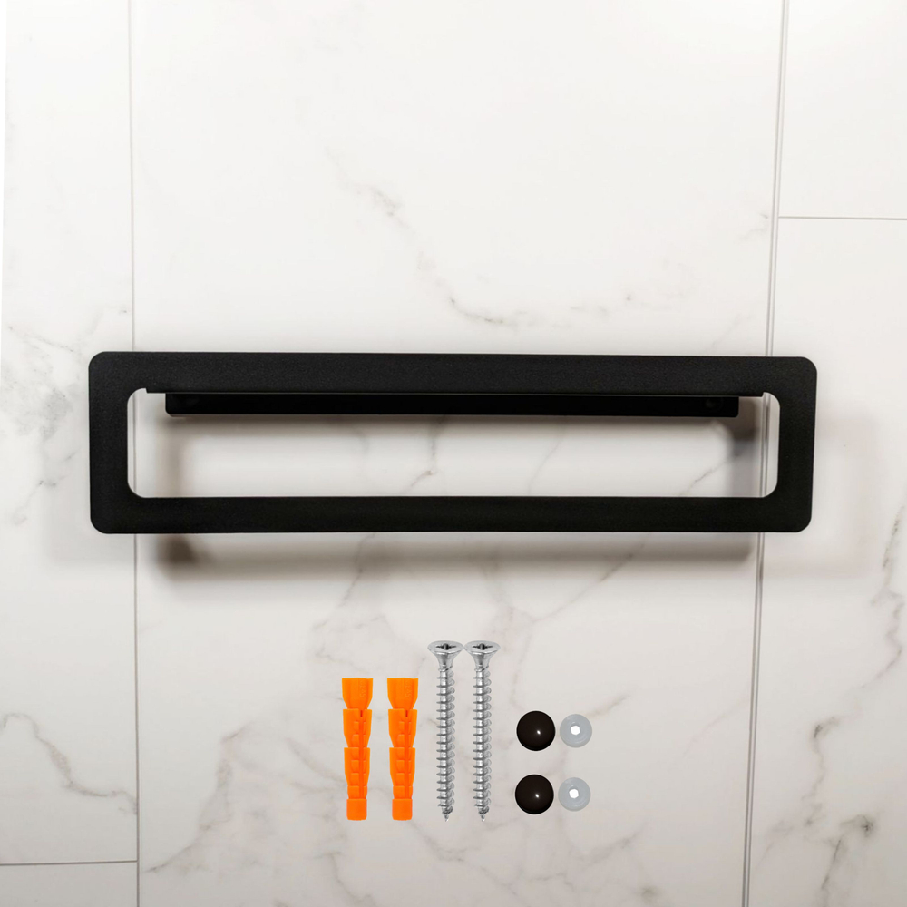 Держатель для полотенец MetaDec Qadrate 40см черный