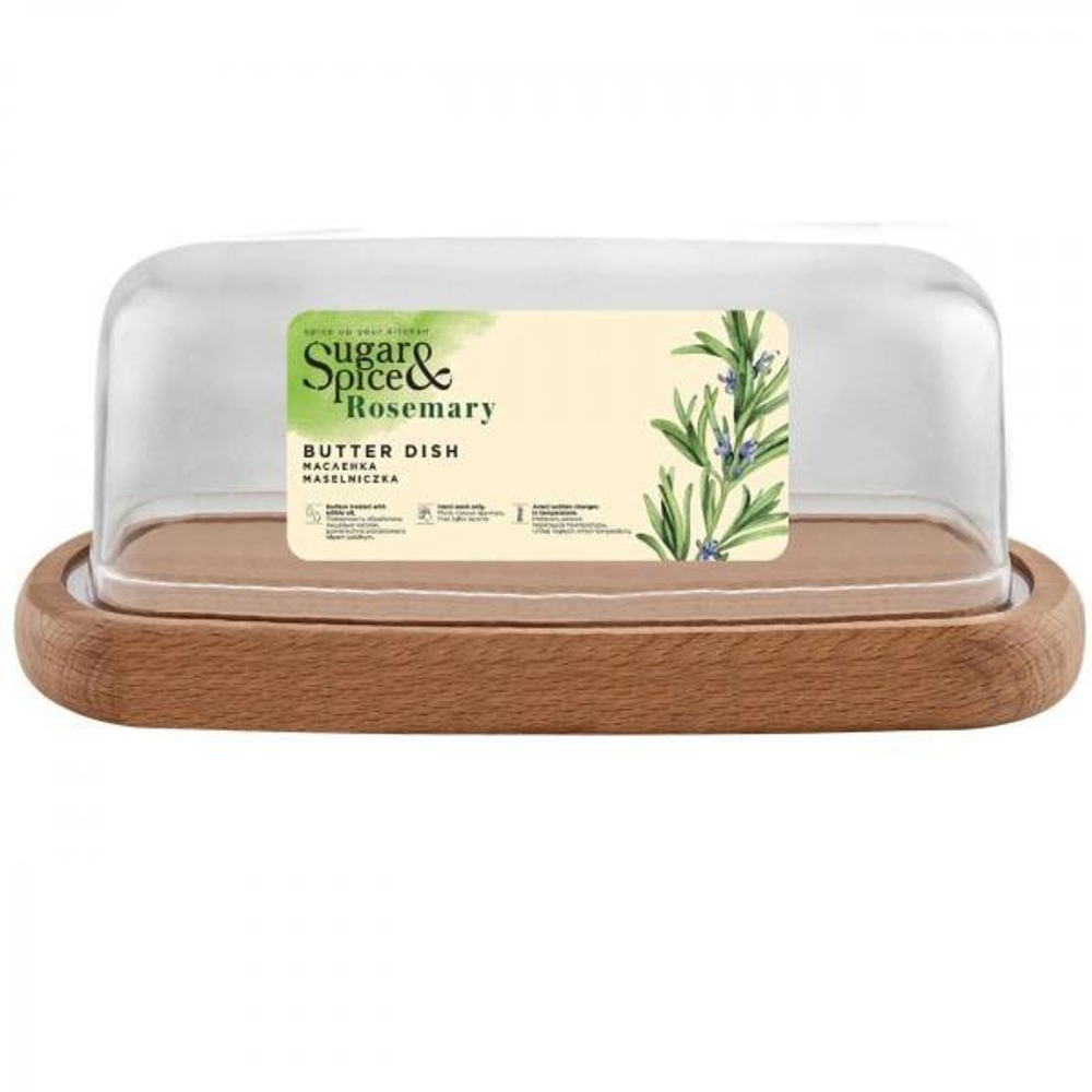 PlastRep Масленка Sugar/Spice Rosemary деревянная