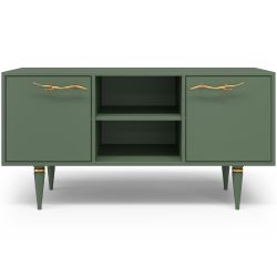 Тумба под ТВ Арт Колор matte 117см Классик Голд Зеленый нефрит матовый