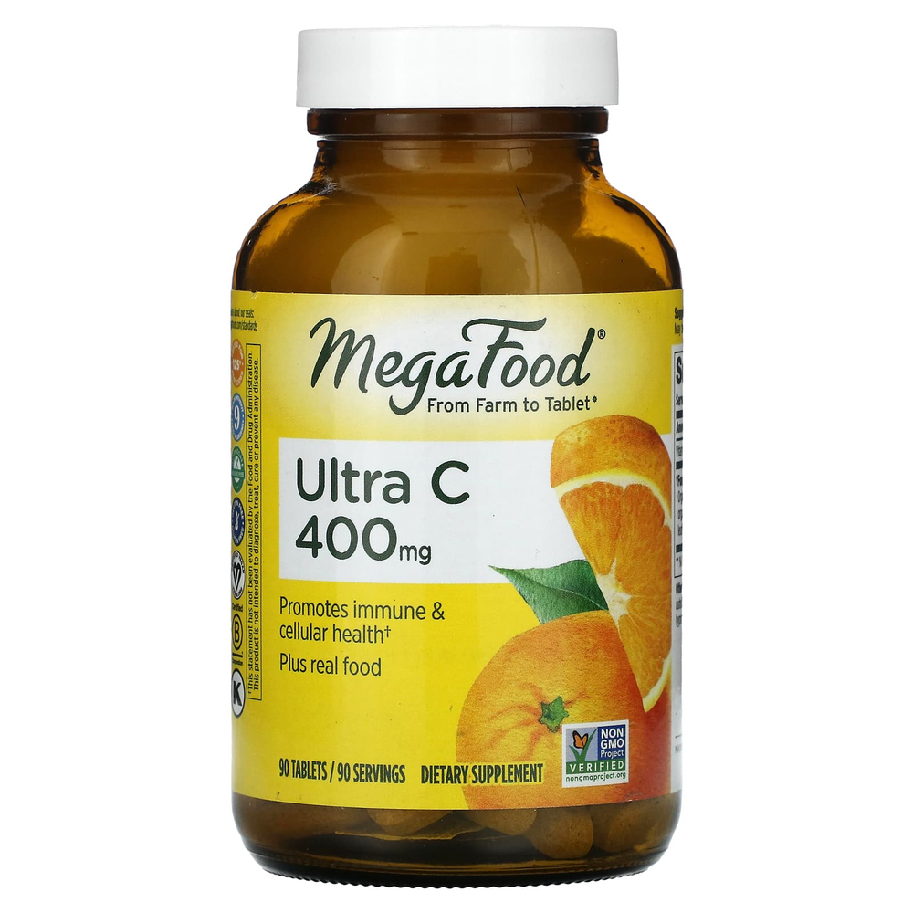 MegaFood, Ultra-C, витамин C, 400 мг, 90 таблеток