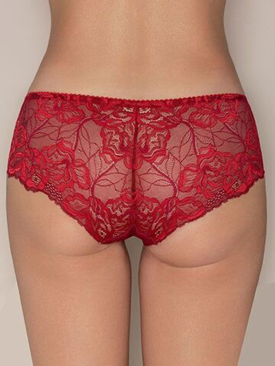 Трусы-бразилиана Allure (Размер: 42) (Цвет: красный с бежевым)