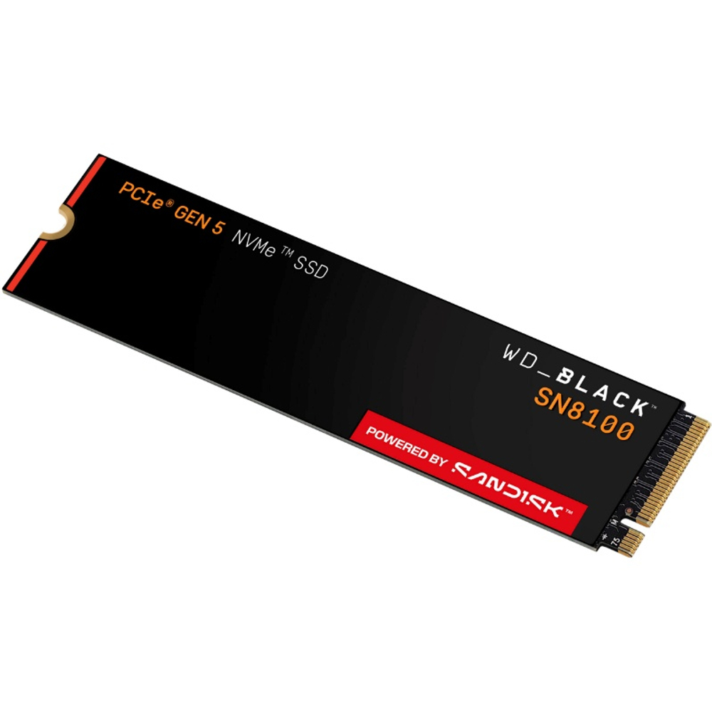 Твердотельный накопитель SSD 2Tb Western Digital Black SN8100 M2.2280 PCIe 5.0, 14900MBs/14000MBs, TBW 2400