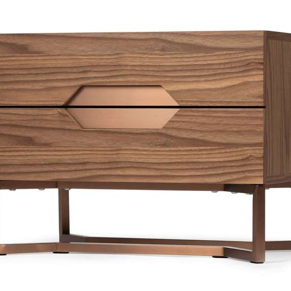 Прикроватная тумба Ambra 60х40 см, шпон ореха