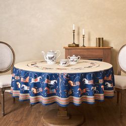 СКАТЕРТЬ КРУГЛАЯ "PASSAGE"150 СМ ,БЕЖЕВЫЙ, 100% ХЛОПОК ,ТВИЛ