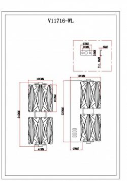 Бра Moderli Prismique V11716-WL