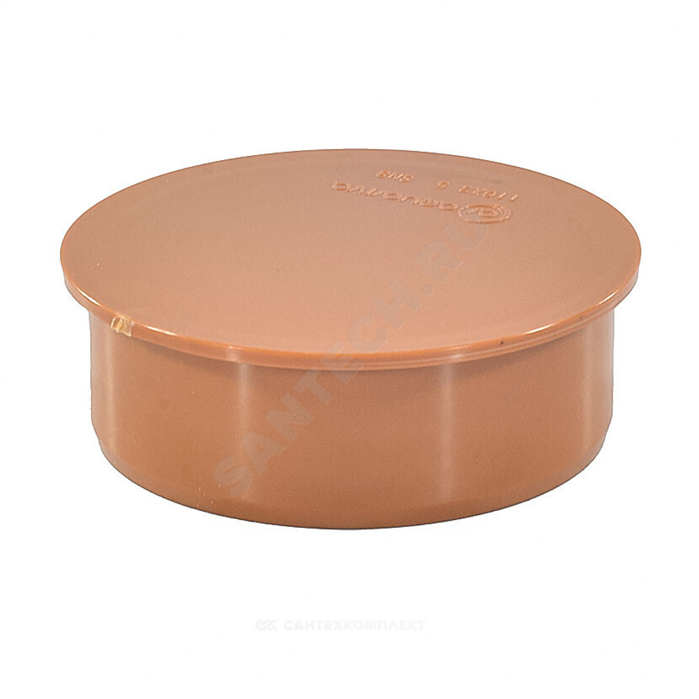 Заглушка НПВХ коричневая Дн 110 б/нап Aquaviva AQVD000110