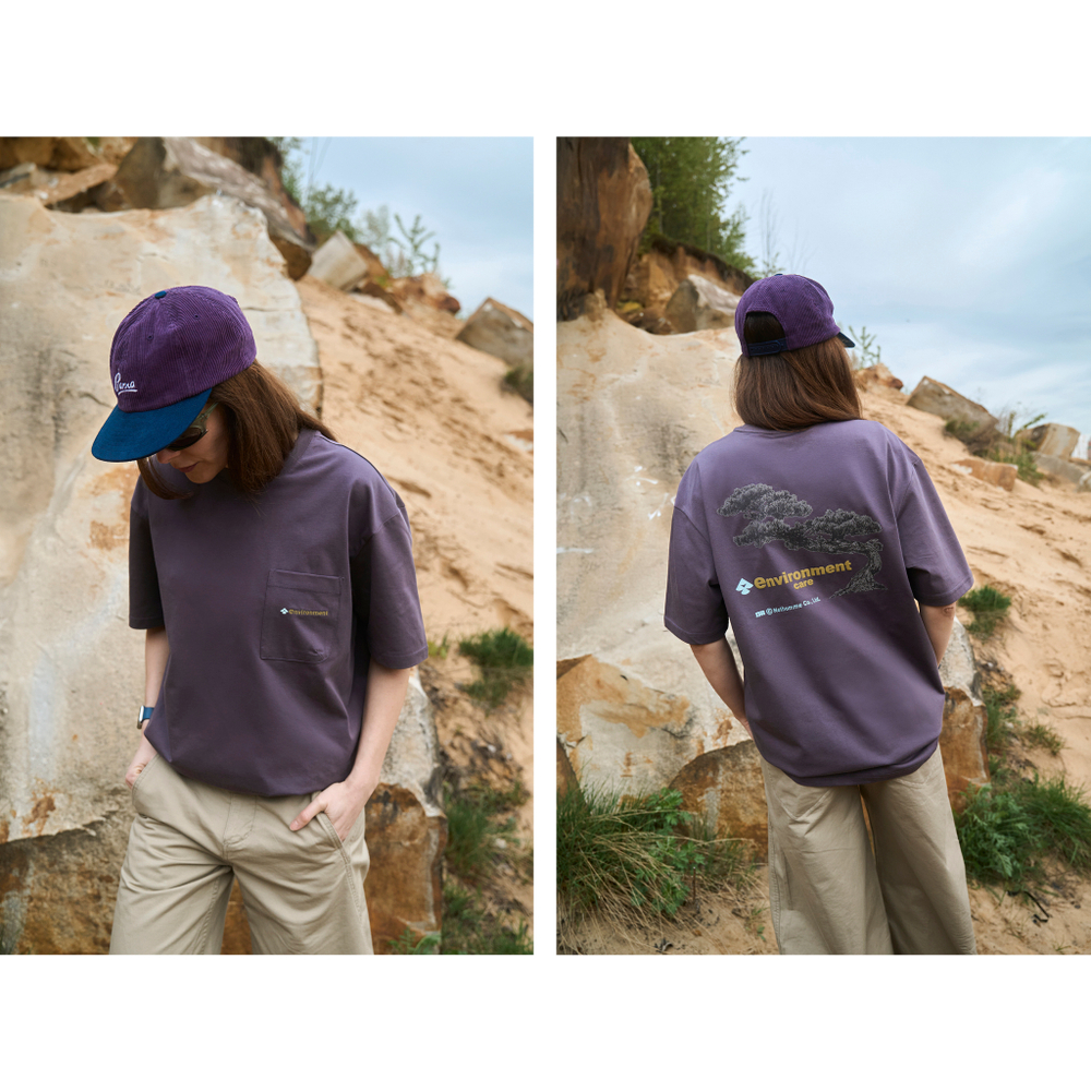 Футболка Nothomme T-shirt Outdoor Twilight Purple "Environment Care"