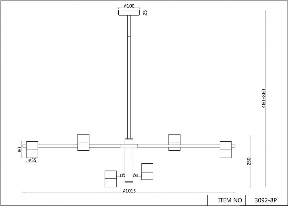 Люстра на штанге F-promo Chart 3092-8P
