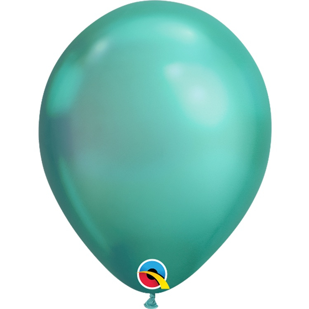 Шар латексный Хром 28 см (Зеленый)