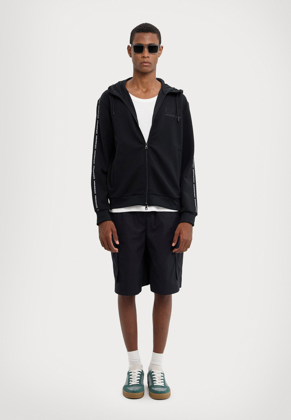 EA7 Emporio Armani Толстовка с капюшоном - Чёрный