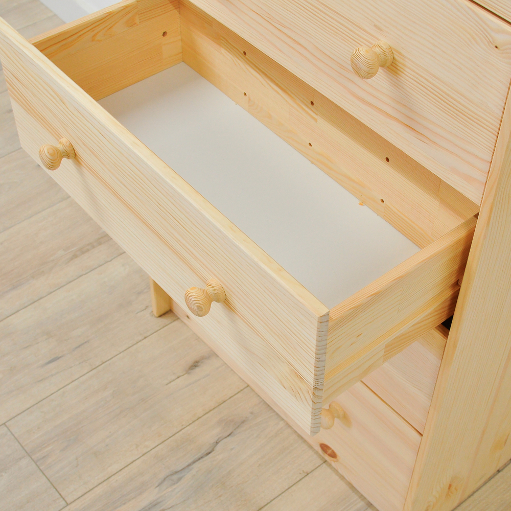 Высокий деревянный комод Раст 5 ящиков из массива дерева