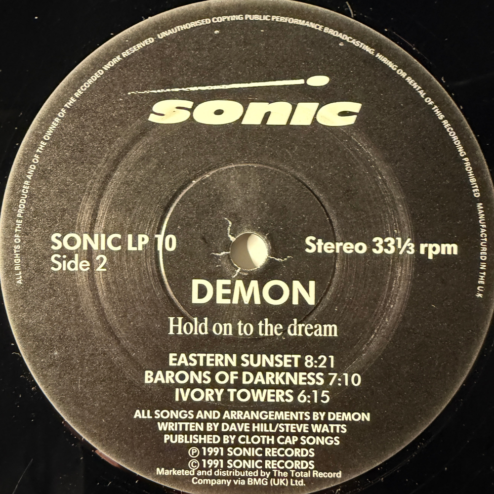 Demon ‎– Hold On To The Dream (Англия 1991г.) LP + 45RPM
