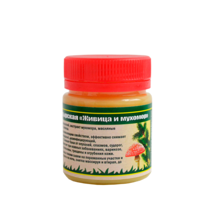 Мазь Монастырская "Живица с Мухомором". Пластик 40 мл.
