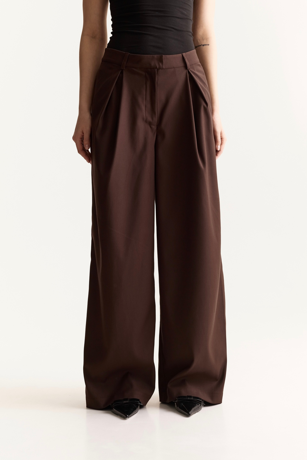 Pleated Pant - Brown (Women's)