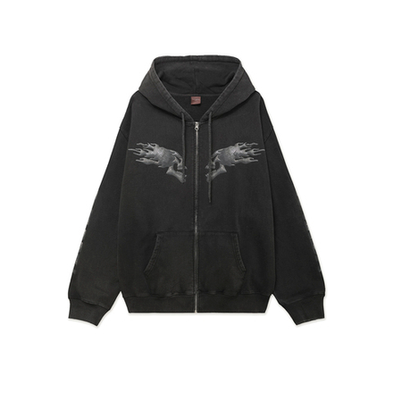 Худи Октябрь Speed Zip "Black"