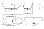 Ванна Salini PAOLA S-stone 1015203M 160x80 белая