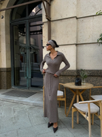 Юбка KIRA с разрезом, мокко