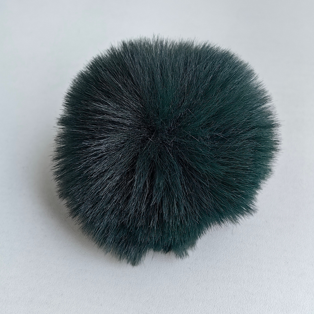 Помпон из искусственного меха "Малахит" d=7 см